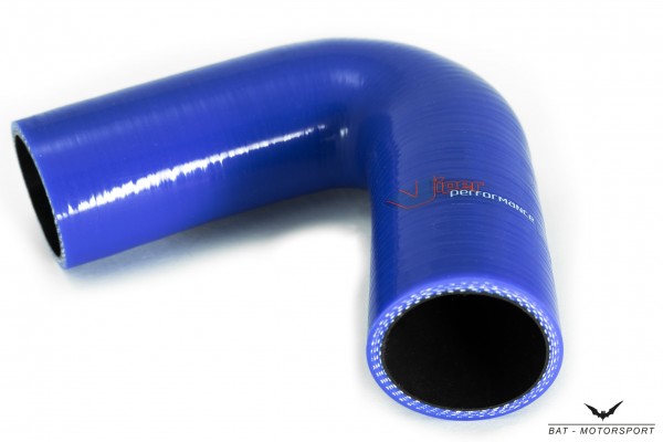 60mm 120° Silikon Schlauchbogen Blau